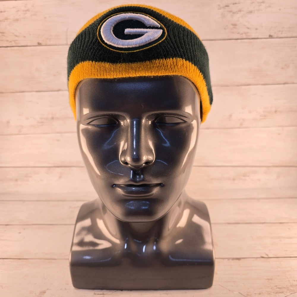 Green Bay Packers Knit Headband Ear Warmer Green Gold NFL Football Logo